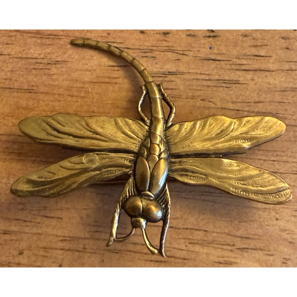 Vintage Brass Dragonfly Pin